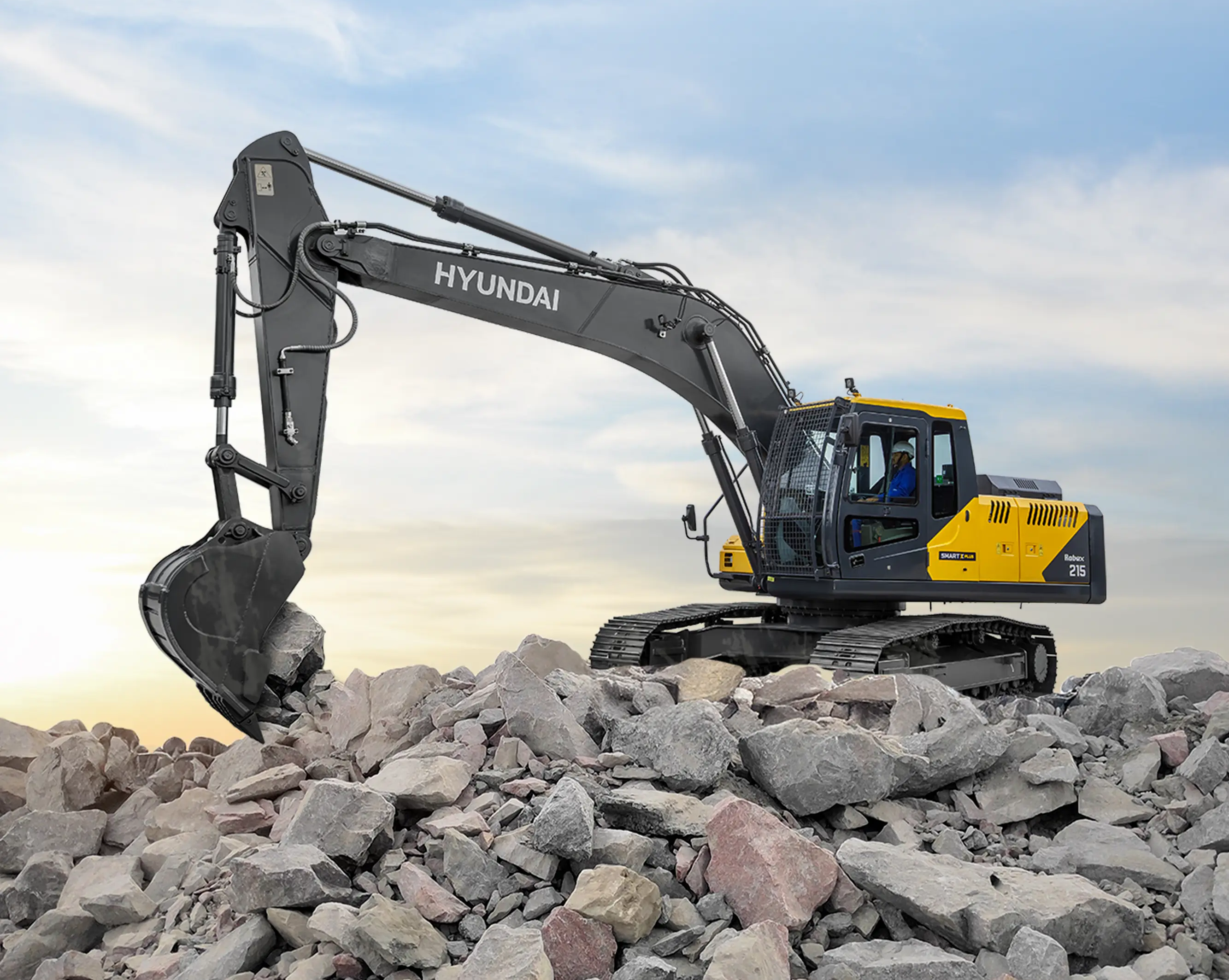 Excavator at work on a construction site